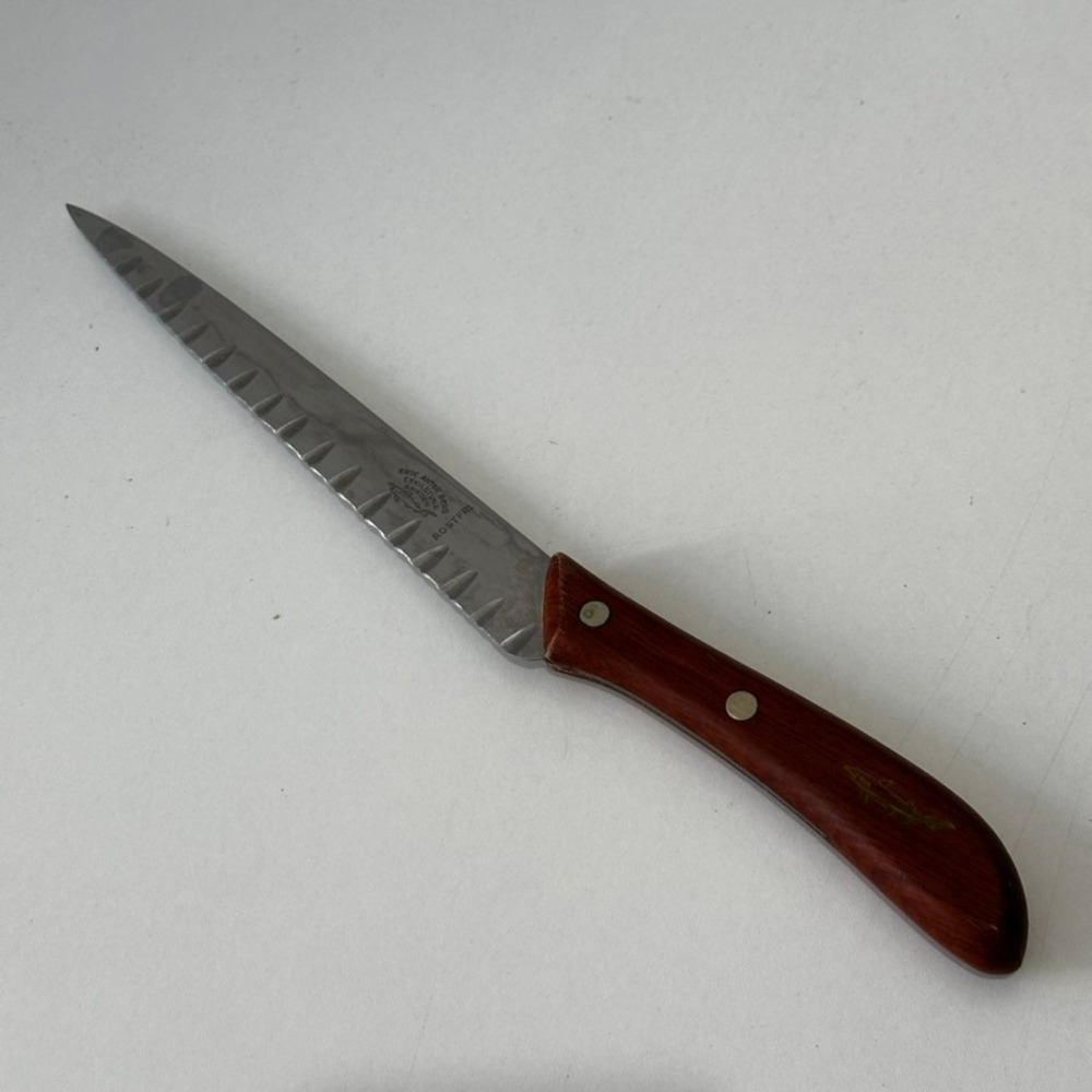 Erik Anton Berg Eskilstuna Sweden Vintage Fillet Knife Rostfri Wood Handle 11.5"